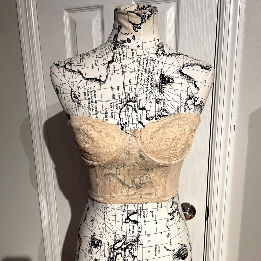 Collection M Vintage corset Lace Coquette retro Balconette Bralette western 50s